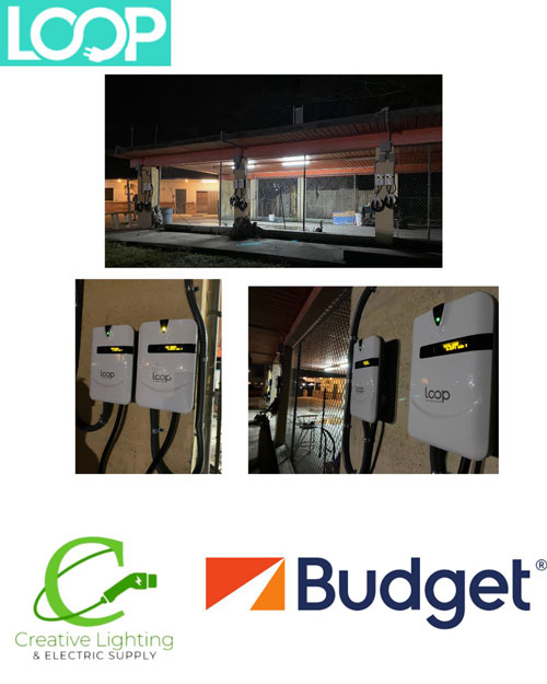 6 7.6kWh Level 2 Loop EV Chargers Installed at Budget in Stuart FL
